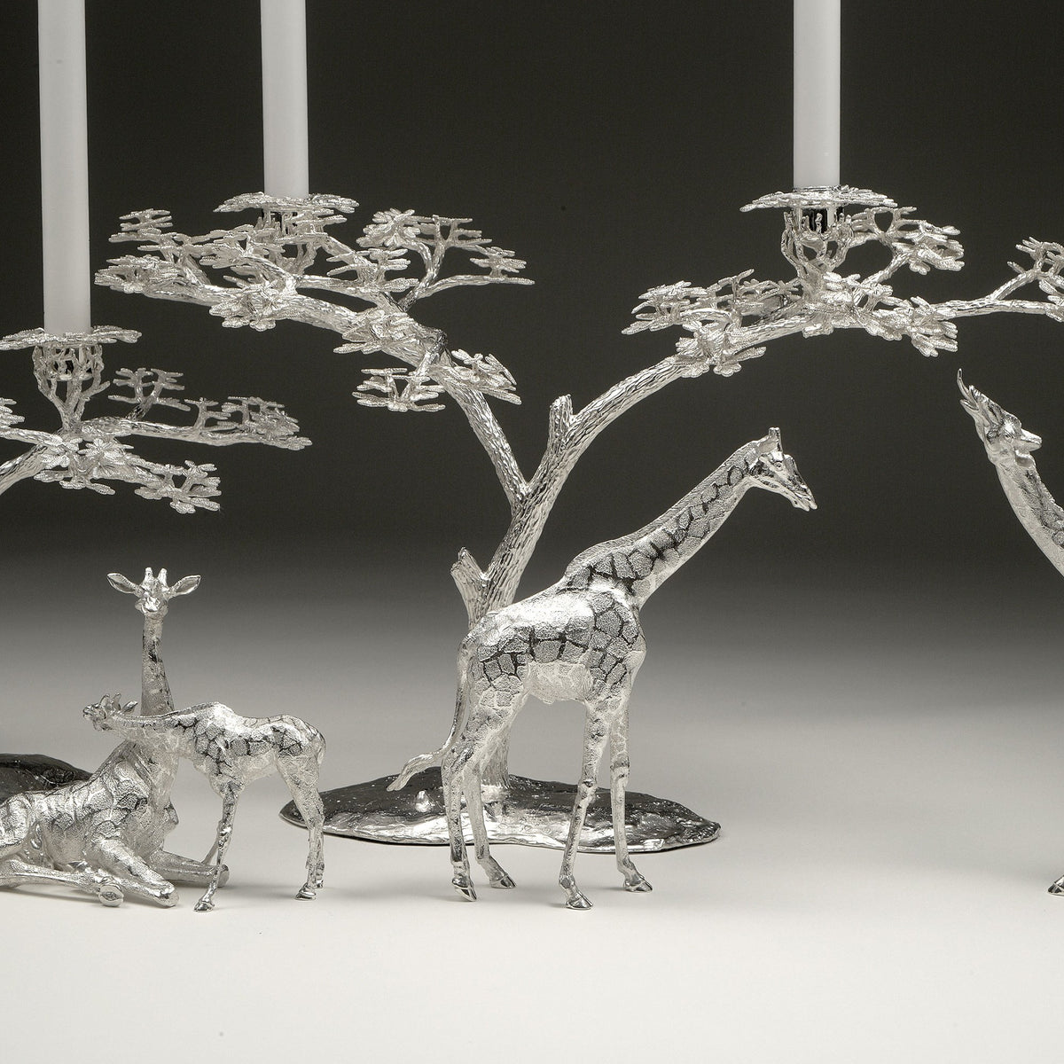 Silver Fari Tree Candelabra & Giraffe Collection – Patrick Mavros