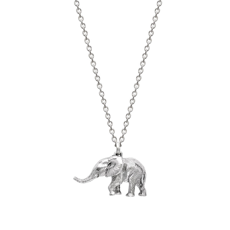Elephant Boy Pendant in Silver