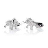 Elephant 104 Cufflinks in Sterling Silver