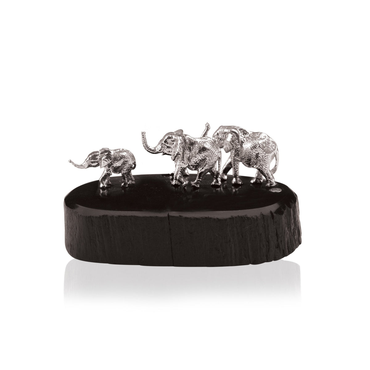 Silver Sculpture On Blackwood Base | Patrick Mavros