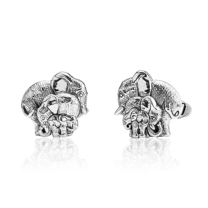 Ben the Elephant Cufflinks in Sterling Silver