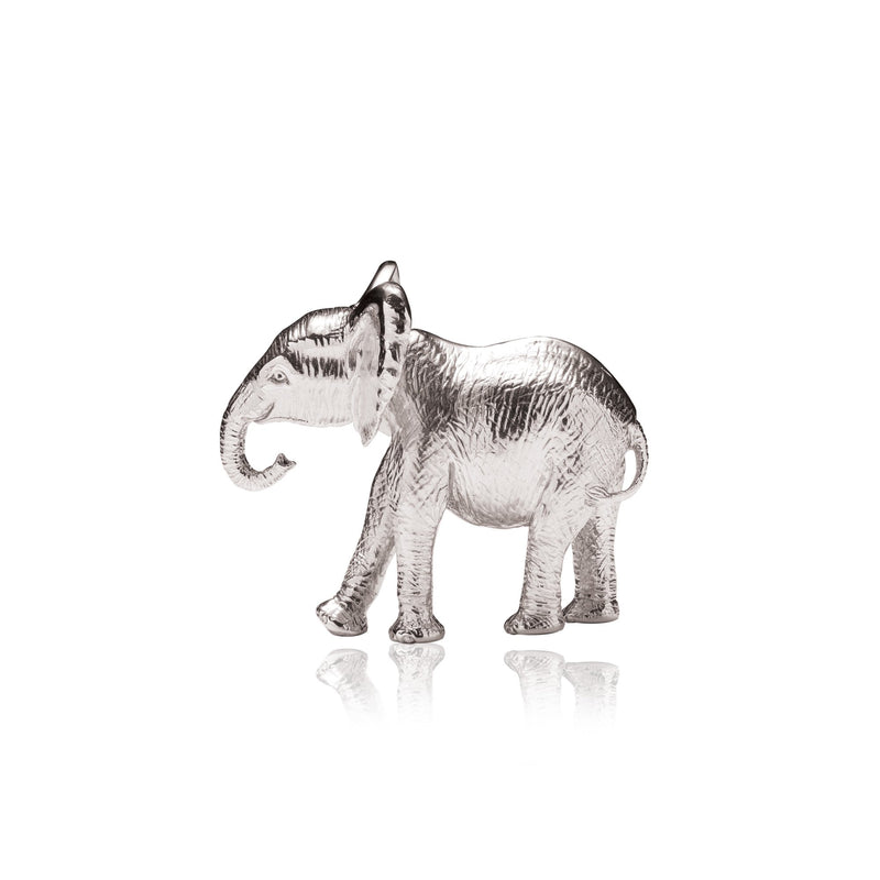Elephant Jali Sculpture in Sterling Silver