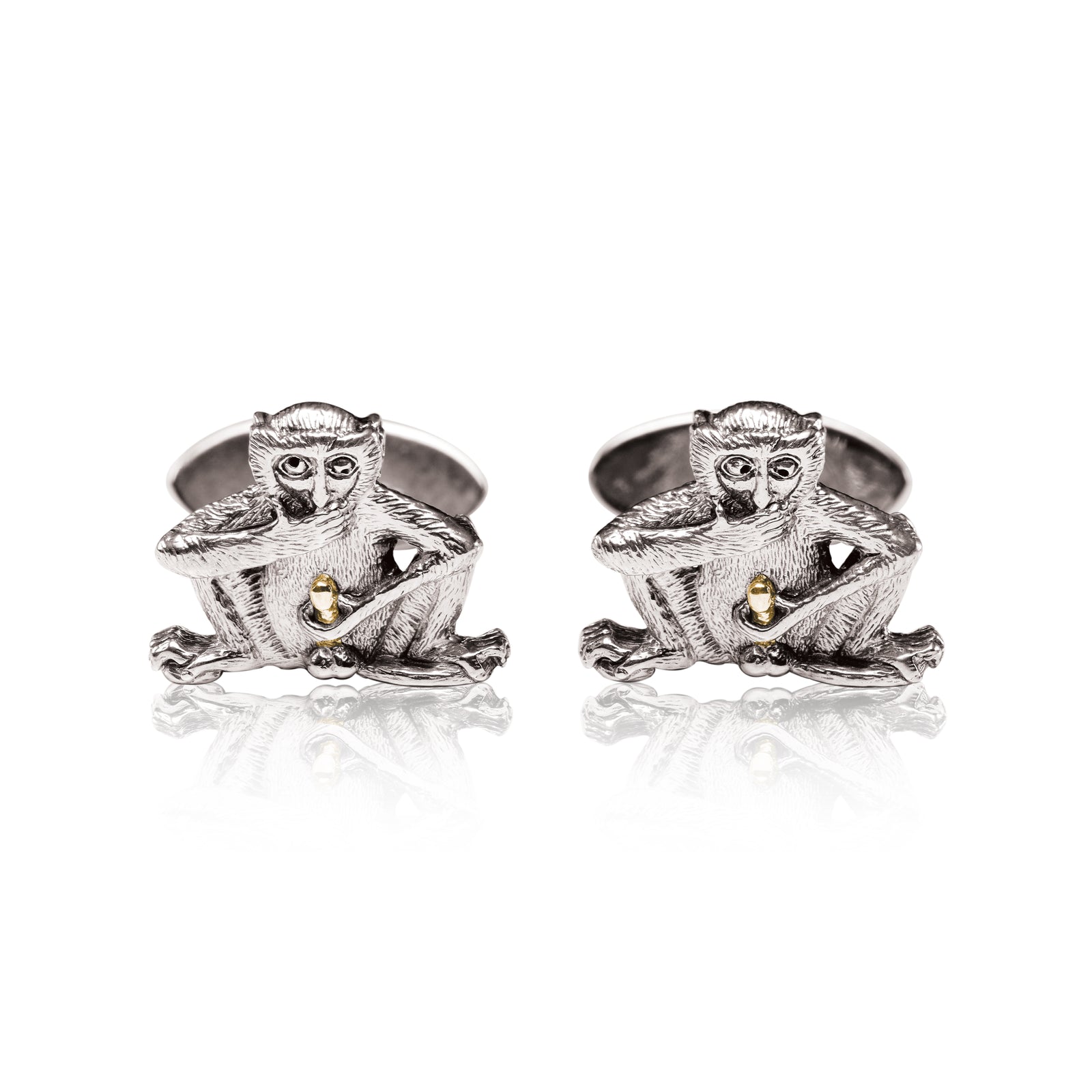 Fiddling Monkey Cufflinks in Silver – Patrick Mavros