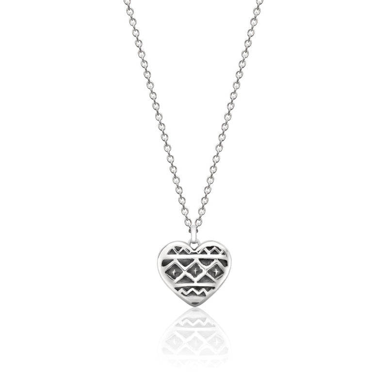 Heart of Africa Pendant in Silver - Extra Large