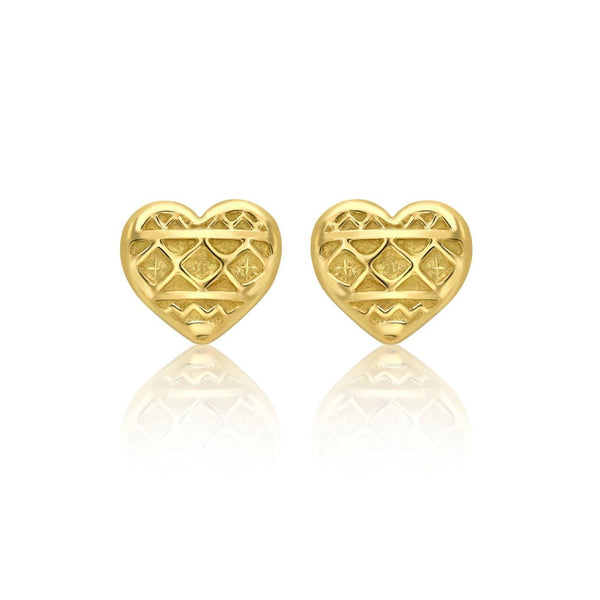 Heart of Africa Earrings in 18K Gold by Patrick Mavros