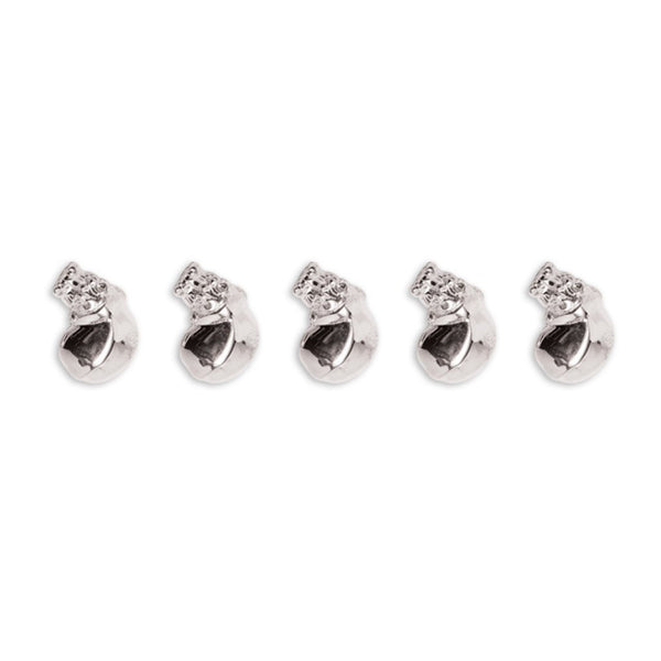 Hippo Dress Studs in Sterling Silver