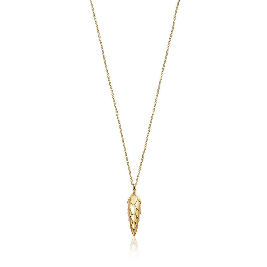 Pangolin Scale Pendant in 18K Gold - Large