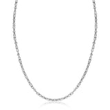 Lantern Chain Necklace in Silver - Long