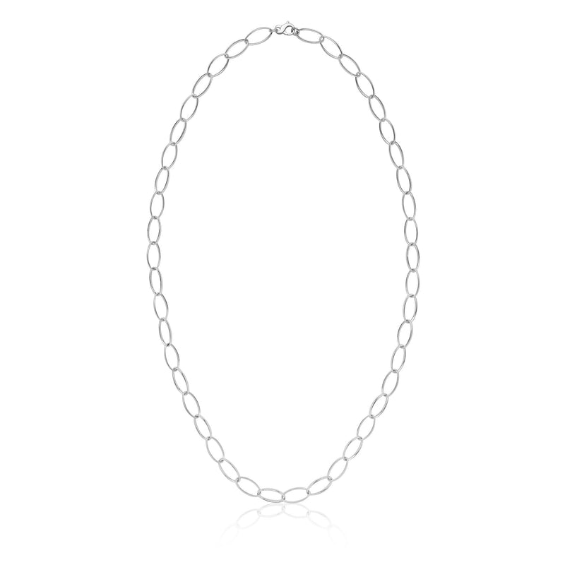 Loop Chain Necklace in Silver - Long