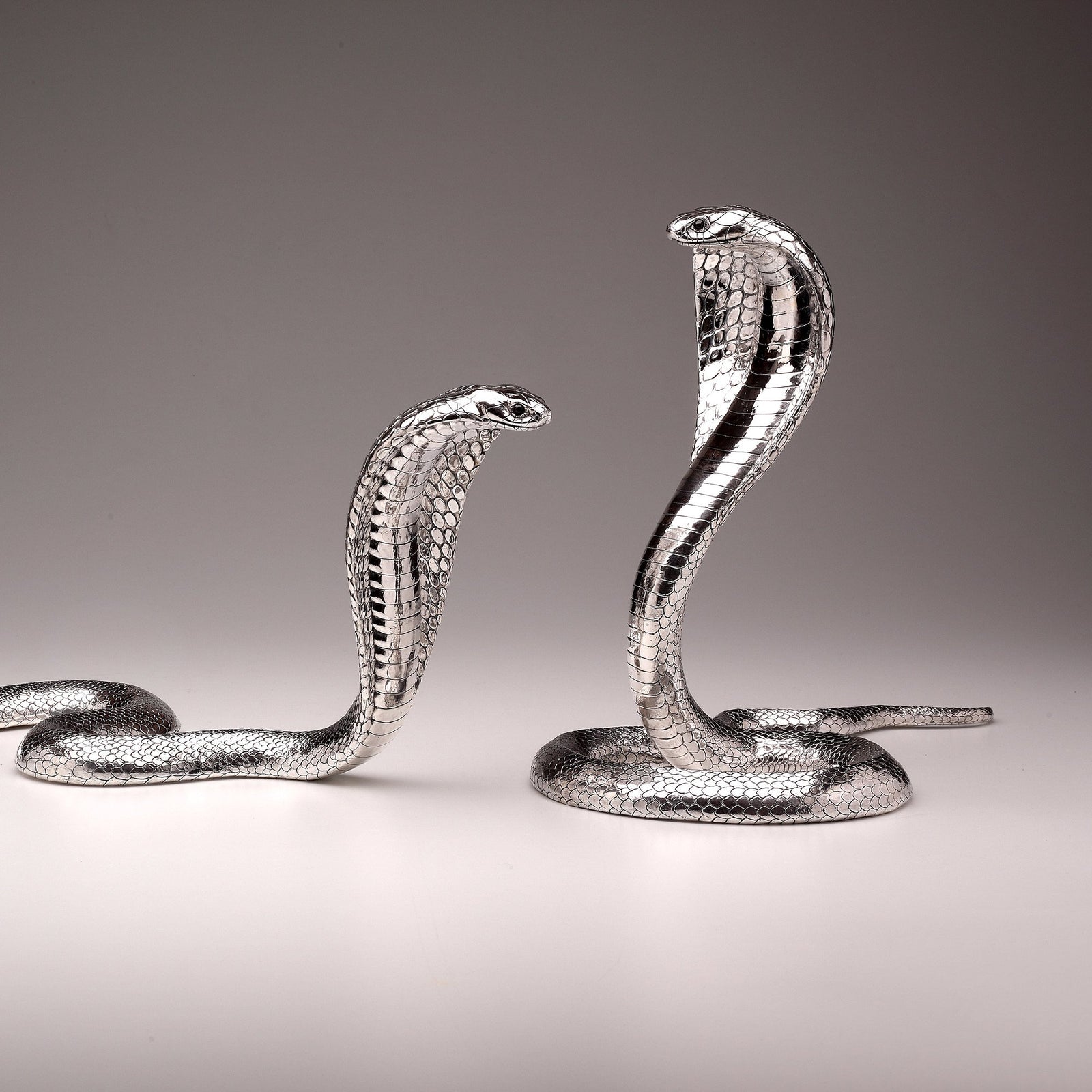 The Egyptian Cobra Pair in Silver – Patrick Mavros