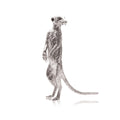 Meerkat Female Looking Left (1) Sculpture in Sterling Silver - Large