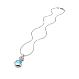 Ocean Tides Blue Topaz Necklace in Silver by Patrick Mavros