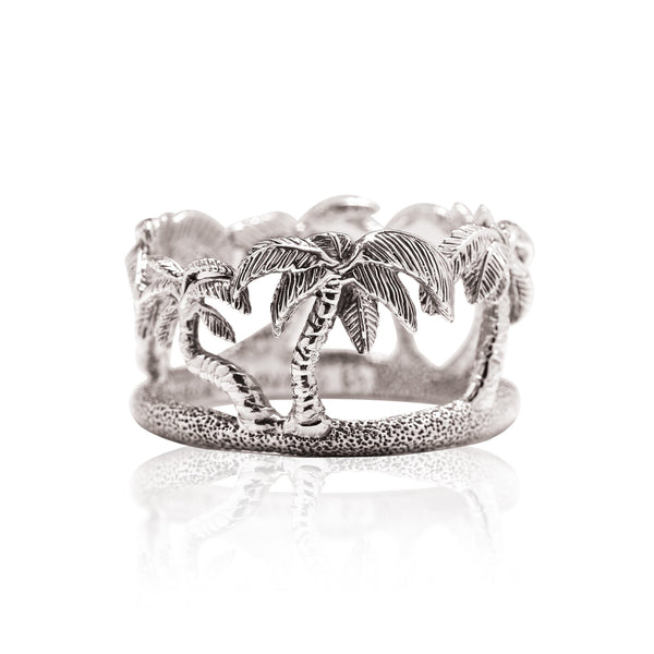 Sterling silver palm tree ring store