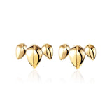 Pangolin Crescent Earrings in 18K Gold