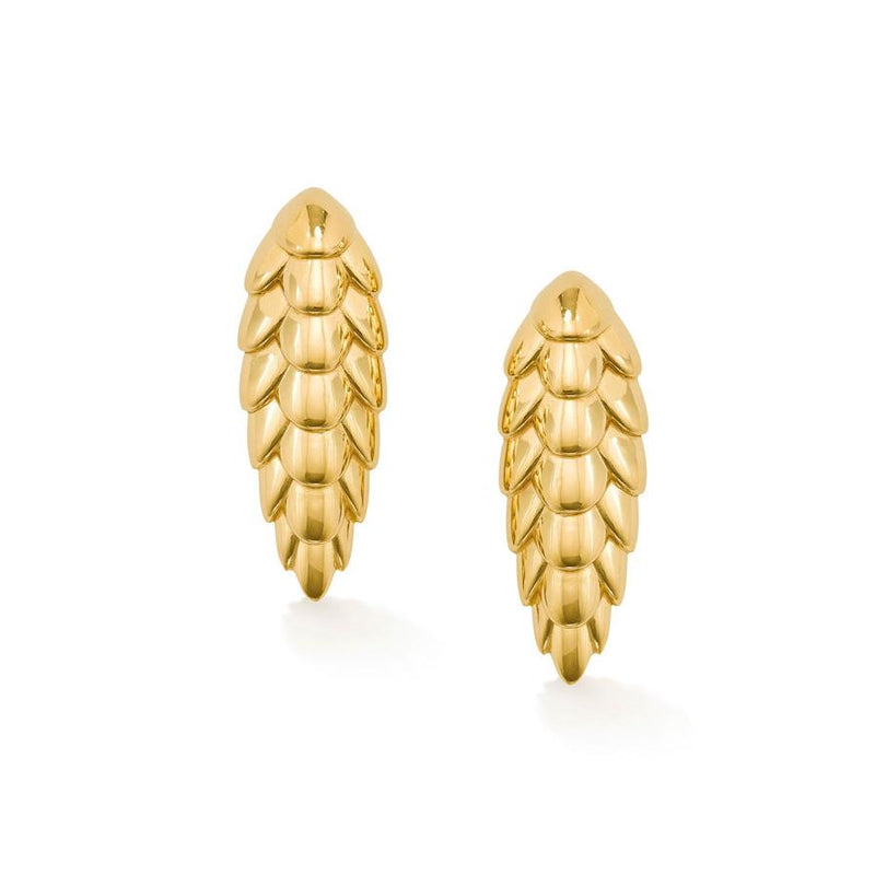 Pangolin Haka Earrings in 18K Gold