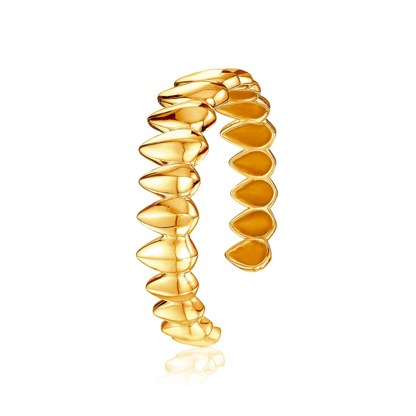 Pangolin Scale Cuff | Woman's Gold Bangle | Handcrafted – Patrick Mavros