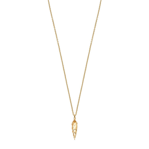 Pangolin Scale Pendant in 18K Gold - Small