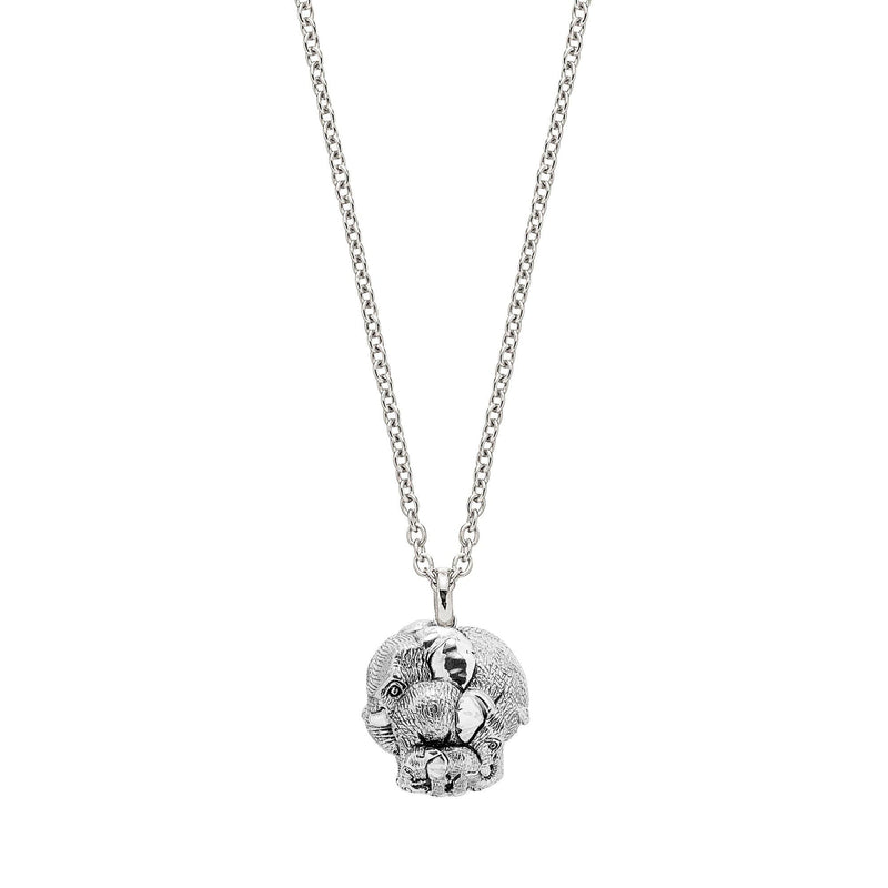 Ben the Elephant Ball Pendant in Sterling Silver