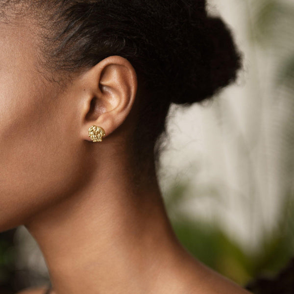 Ben the Elephant Stud Earrings in 18K Gold - Small