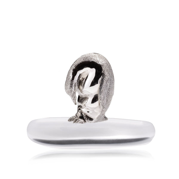 Penguin No.3 Sculpture in Sterling Silver