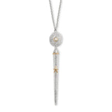 Sea Urchin Spine Grande Necklace in Pearl in Sterling Silver and 18K Gold