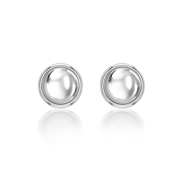 Nada Stud Earrings - Silver Bead in Silver by Patrick Mavros