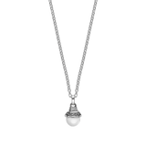 Nada Pendant - White Agate in Silver by Patrick Mavros