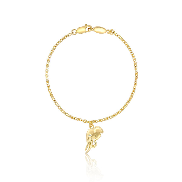 TUSK Charm Bracelet with Diamond in 18K Gold