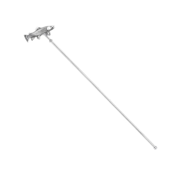 Trout Cocktail Stirrer in Silver