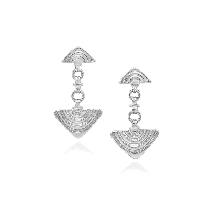 Vakadzi Link Earrings in Silver by Patrick Mavros