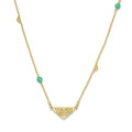 Vakadzi Long Necklace with Chrysoprase in 18K Gold