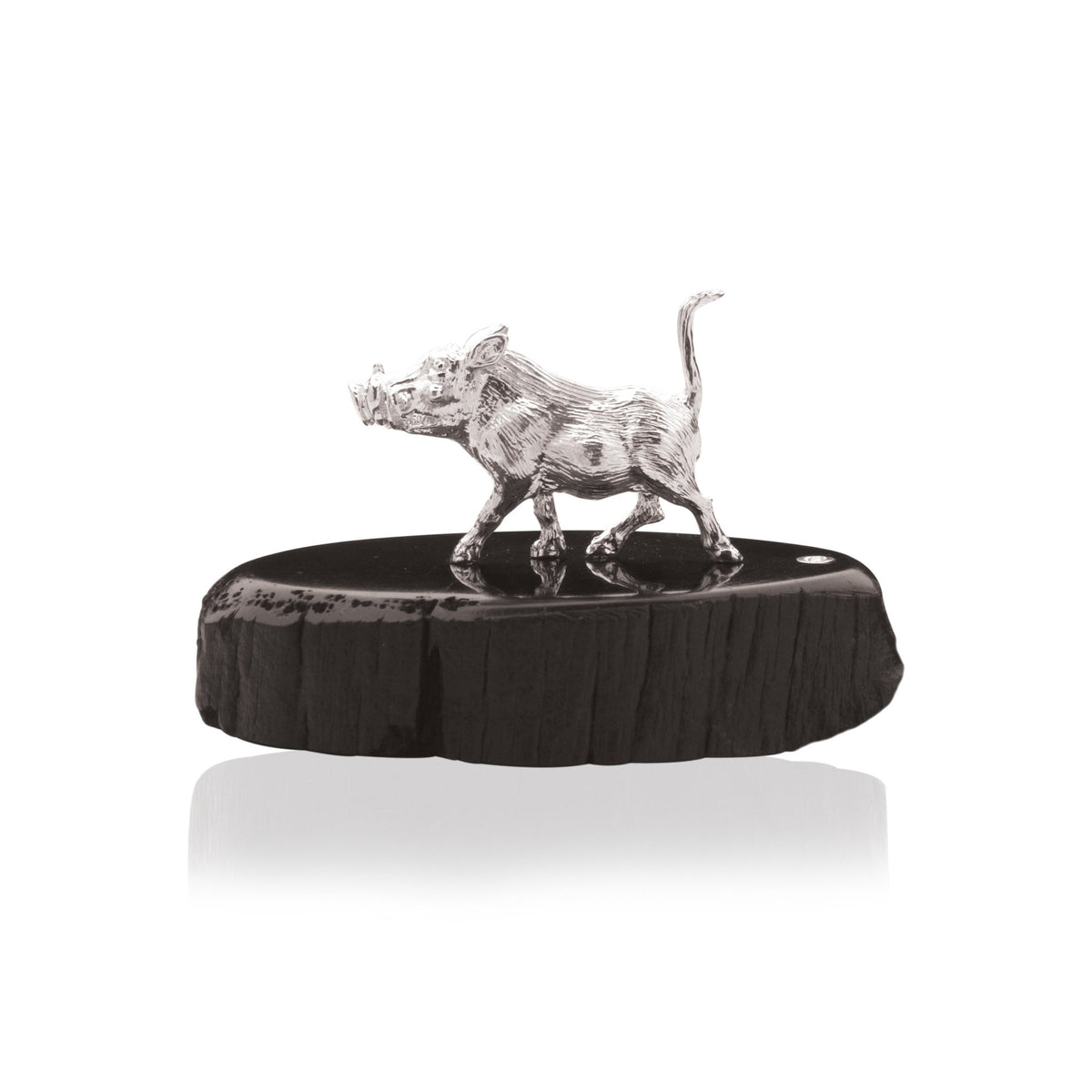 Silver Sculpture On Blackwood Base | Patrick Mavros
