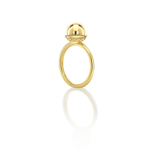 Nada Ring - Gold Bead in 18K Gold by Patrick Mavros