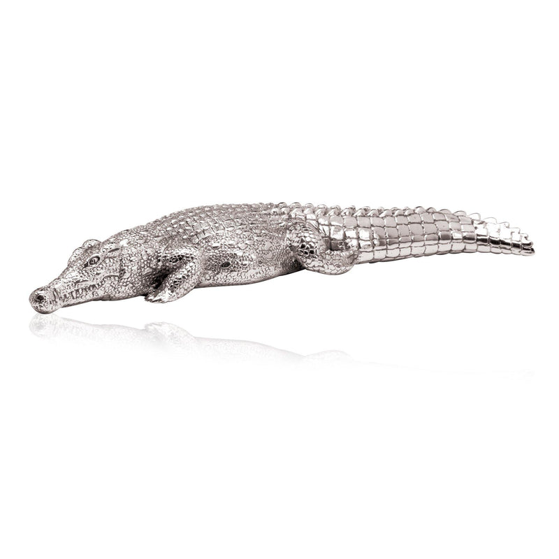 Crocodile Lying in Silver - Patrick Mavros
