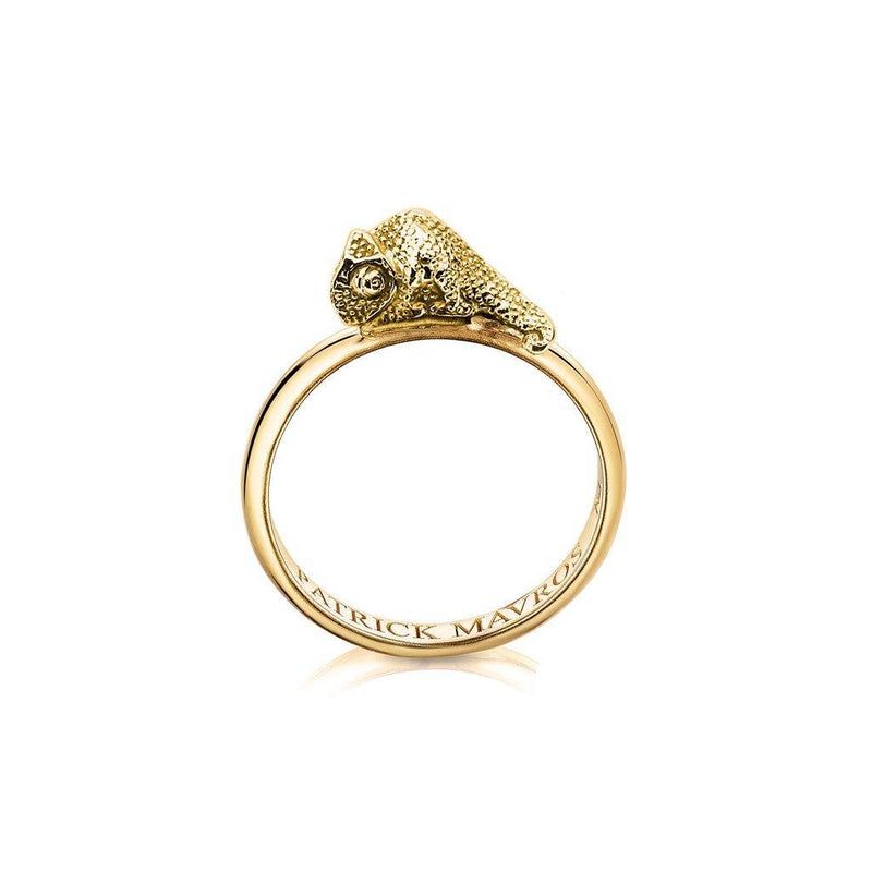 Animal Lover Chameleon Mini-Ring in 18K Gold