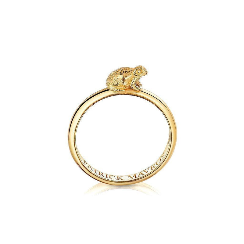 Animal Lover Frog Mini-Ring in 18K Gold