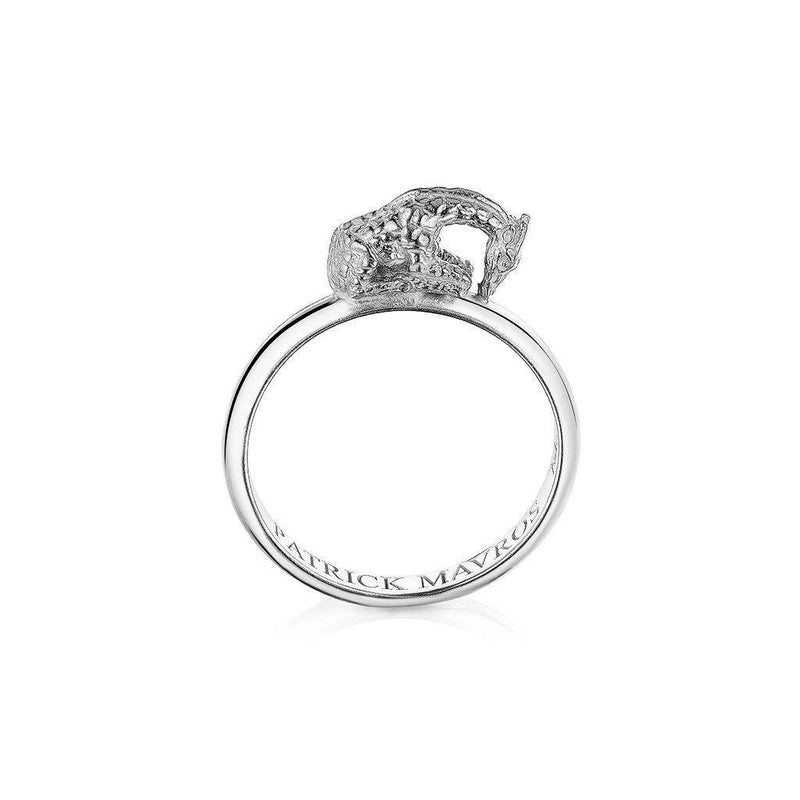 Animal Lover Giraffe Mini-Ring in Sterling Silver