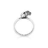 Animal Lover Hippo Mini-Ring in Sterling Silver