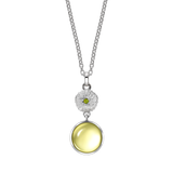 Ocean Tides Lemon Quartz Necklace in Silver by Patrick Mavros