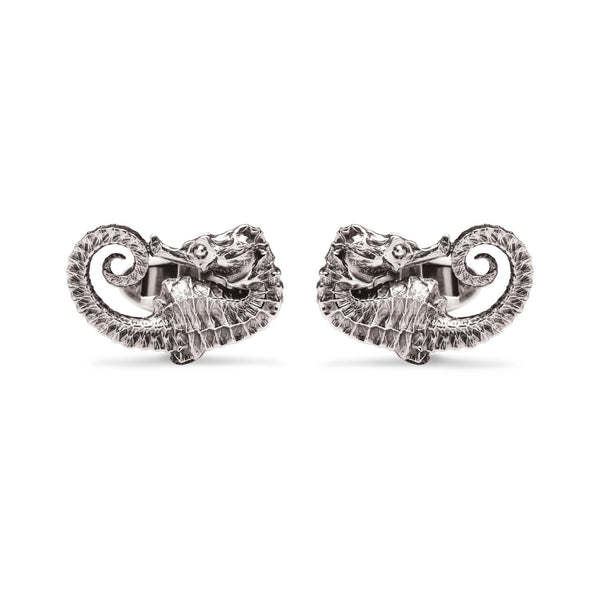 Seahorse Cufflinks in Sterling Silver