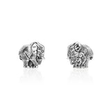 Ben the Elephant Stud Earrings in Sterling Silver - Small