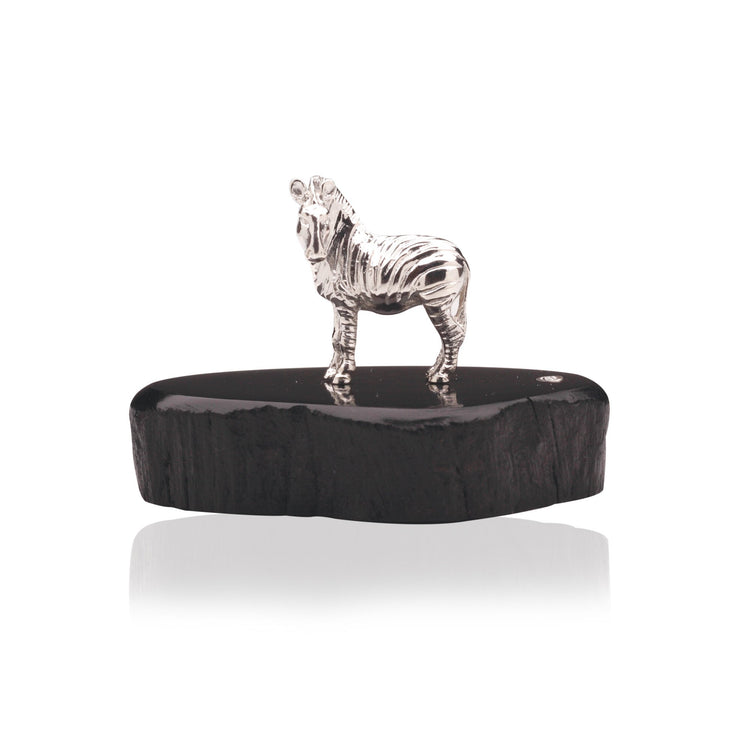 Patrick Mavros シルバー彫刻 置物 アフリカ動物 黒檀台 箱付 Benji and Abby the Zebra – Patrick Mavros