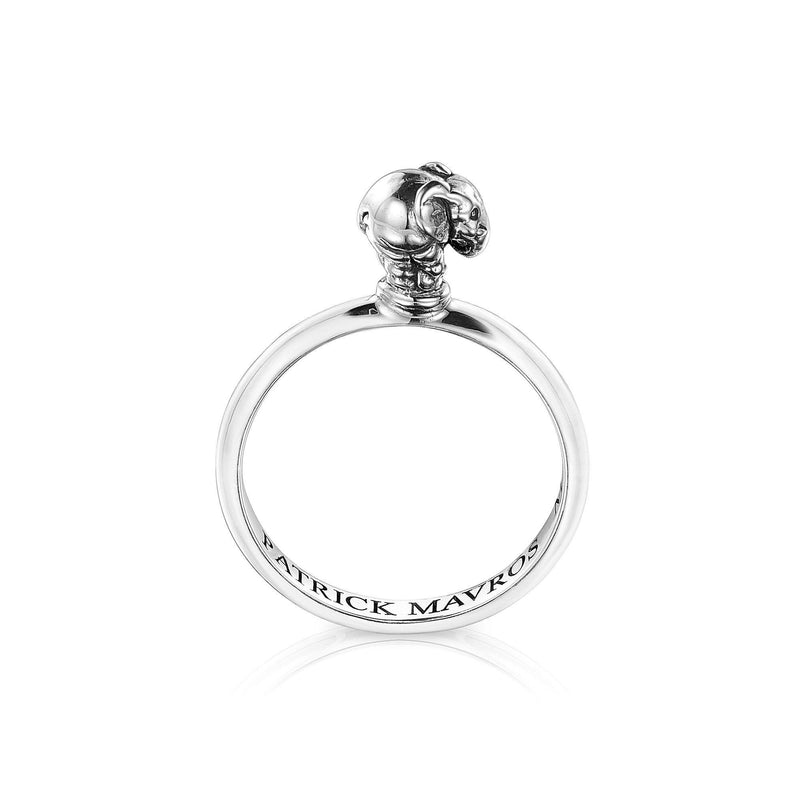 ZoZo Elephant Stacking Ring Cow in Sterling Silver